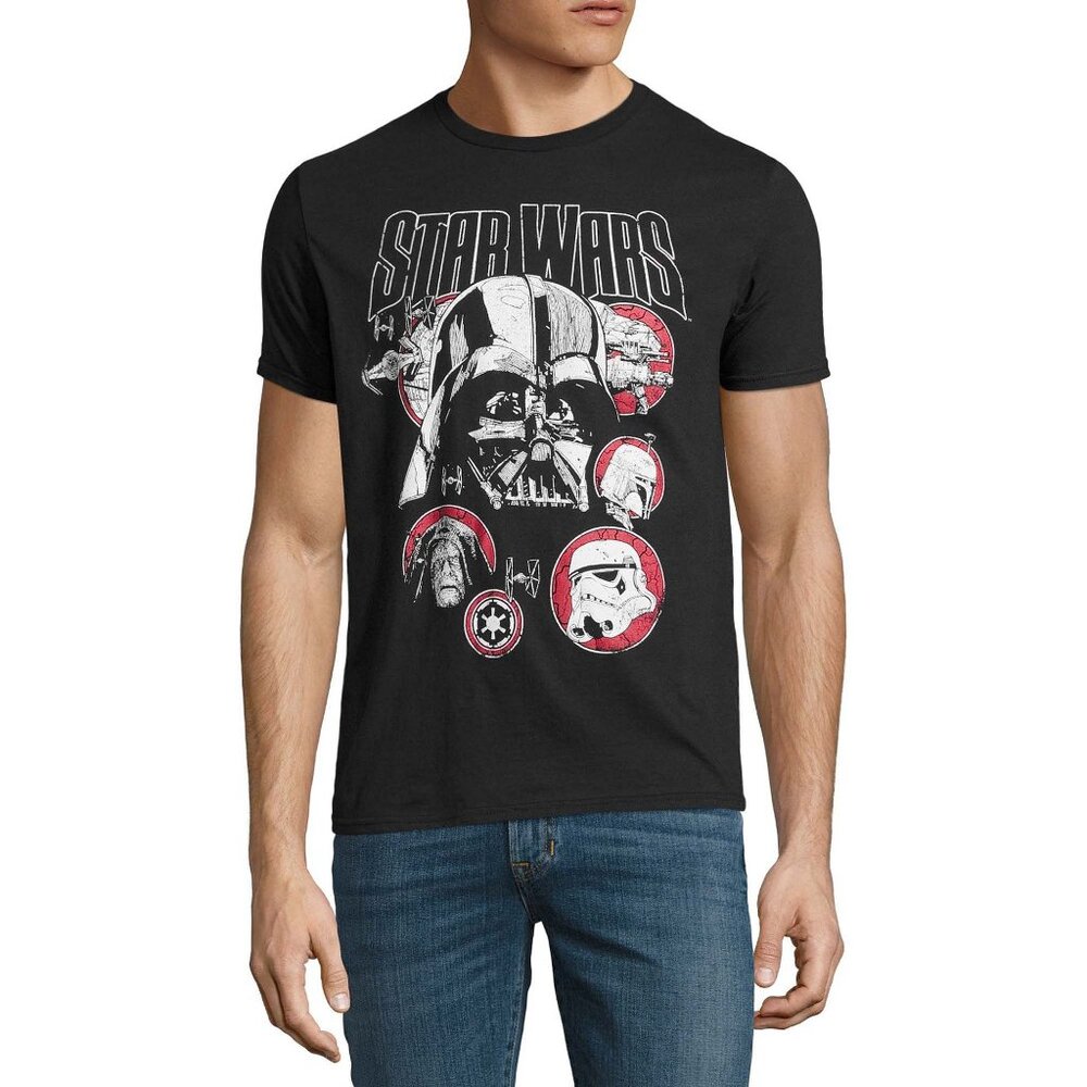 New! Star Wars Dark Side Icons T-Shirt Emperor Palpatine Darth Vader Boba Fett